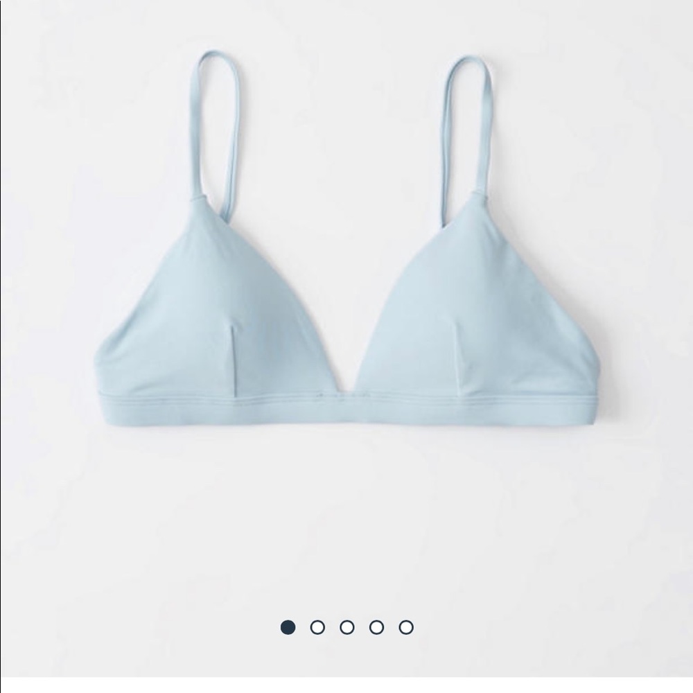 Adjustable Strap Padded Triangle Bikini Top Sz S - image 1